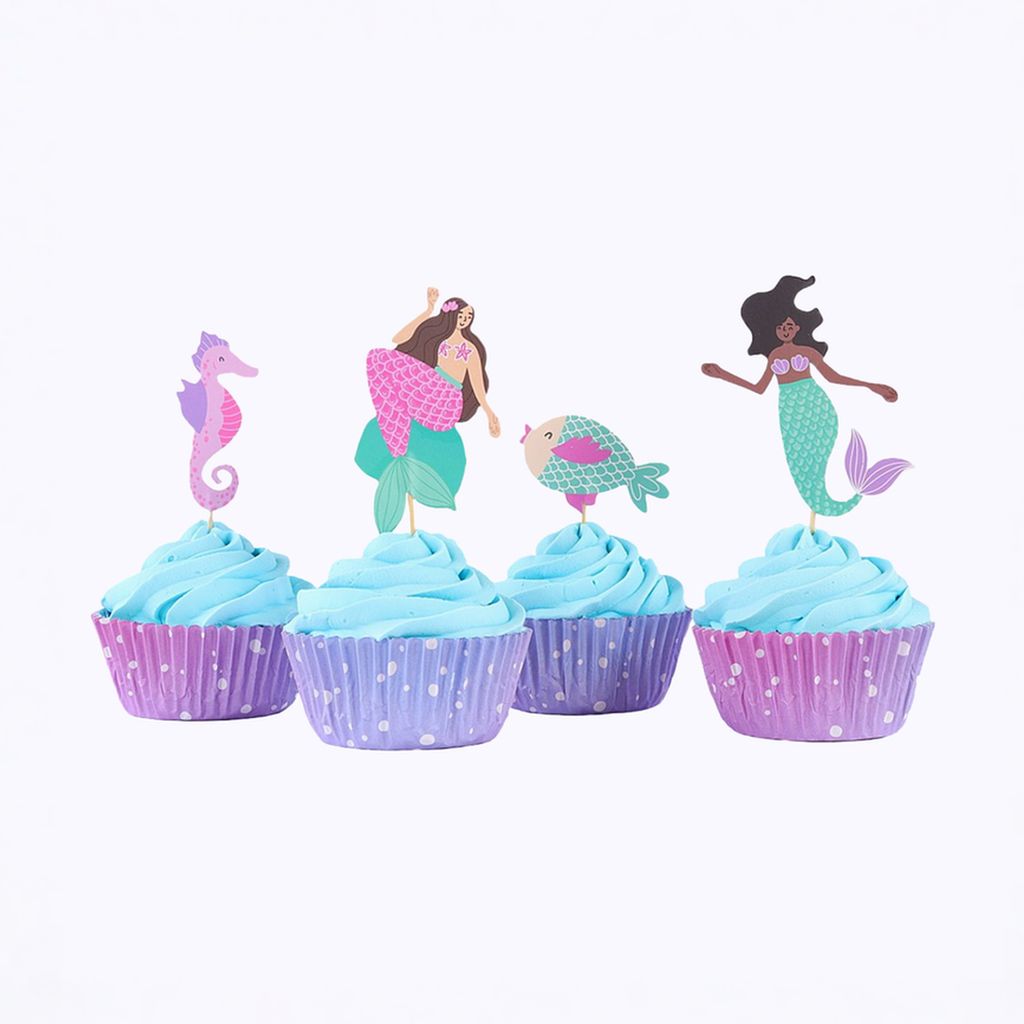 Mořské panny sada na cupcaky