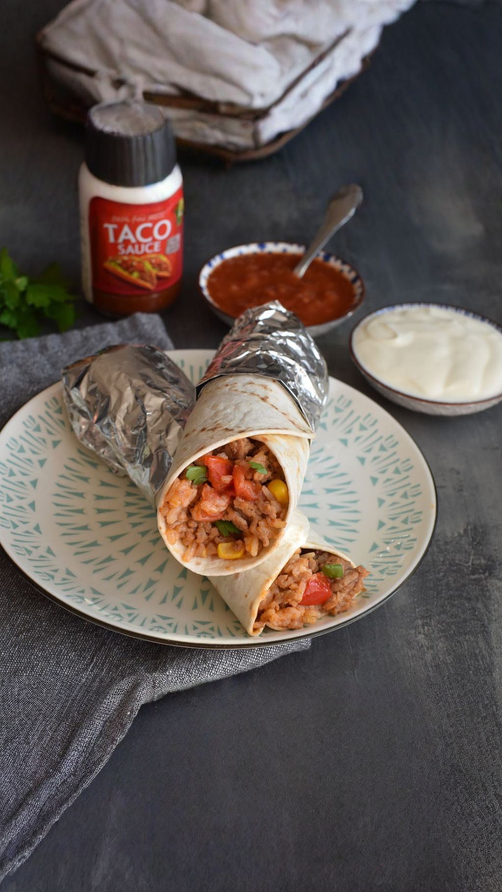 Roll up the tortillas