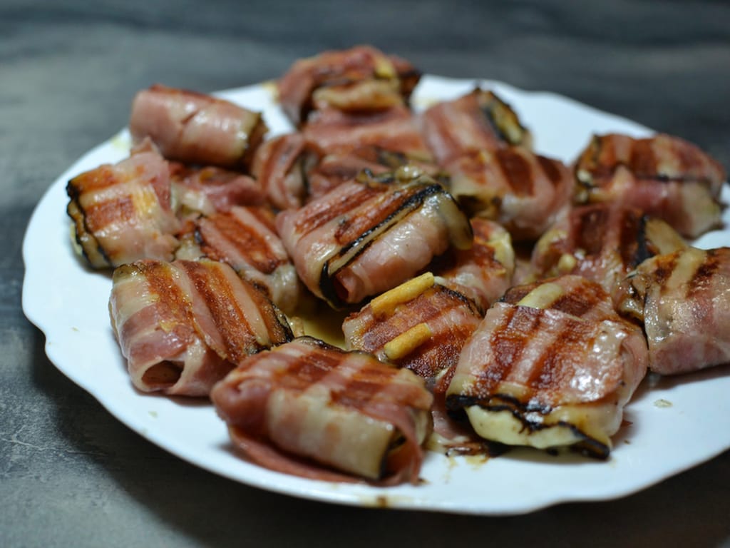 Bacon-Wrapped Cheese-Stuffed Mushrooms
