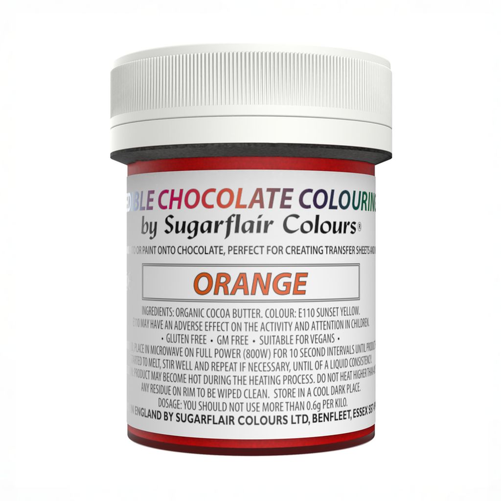 Sugarflair Oil-Based Chocolate Colour – Orange (35 g)
