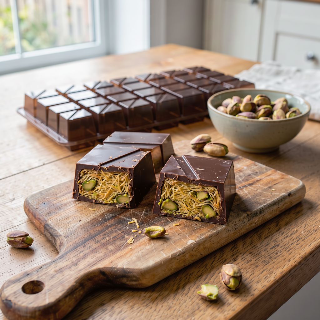 Dubai-Style Pistachio Chocolate Bar: How to Make It at Home with Kataifi