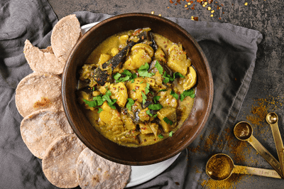 Zeleninové curry s kešu ořechy 